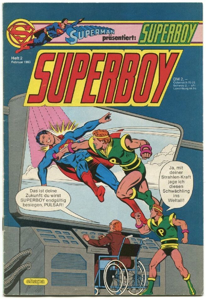 Superboy 2/83 »Wird Pulsar Superboy besiegen?« (ohne Sammelecke, Ehapa 1983) Z. 1-2
