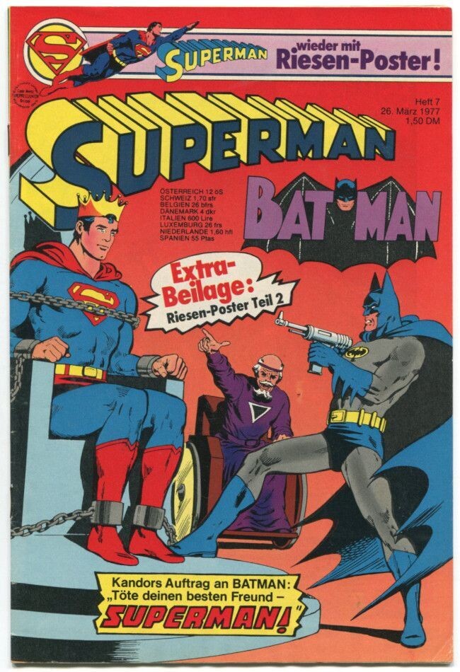 Superman 7/77 »Wie killt man Superman?« (mit Sammelecke, ohne Poster, Ehapa 1977) Z. 1-2