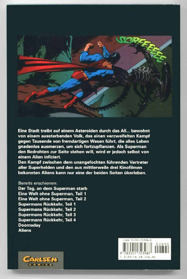 Superman »Aliens« (Carlsen, 1. Auflage 1997) Z. 1+