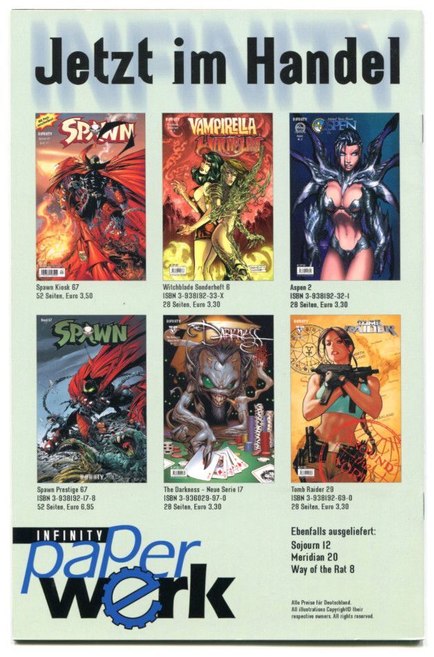 Vampirella • Witchblade »Bund der Verdammten« (Infinity 2005) Z. 0-1