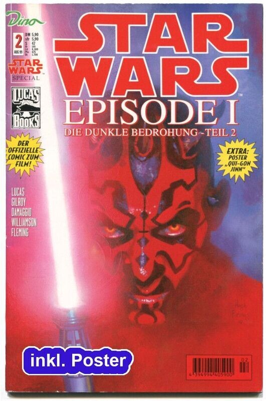 Star Wars »Episode 1: Die dunkle Bedrohung (2)« (inkl. Poster, Dino 1999) Z.1