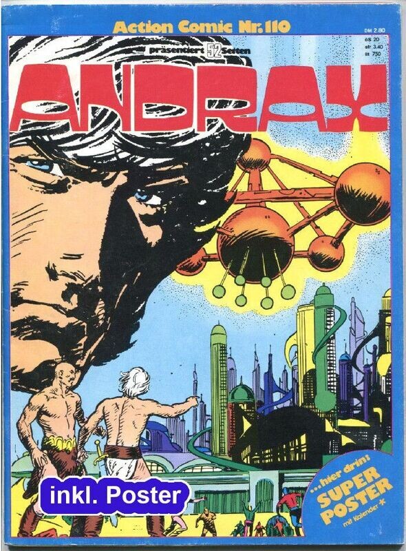 Andrax 3 »Supercity« (GbÜ inkl. Poster, Action Comic 110, Gevacur 1975) Z. 1