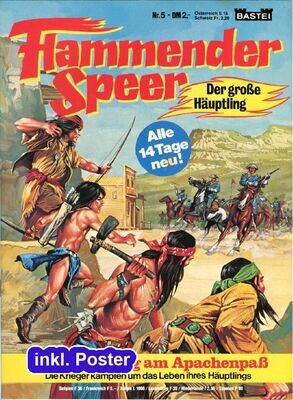 Flammender Speer 5 »Entscheidung am Apachenpaß« (GbÜ inkl. Poster, Bastei 1979) Z. 3