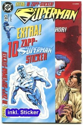 Superman 53 »Freunde, Geliebte und Fremde« (inklusive Sticker, Dino 1999) Z. 0-1