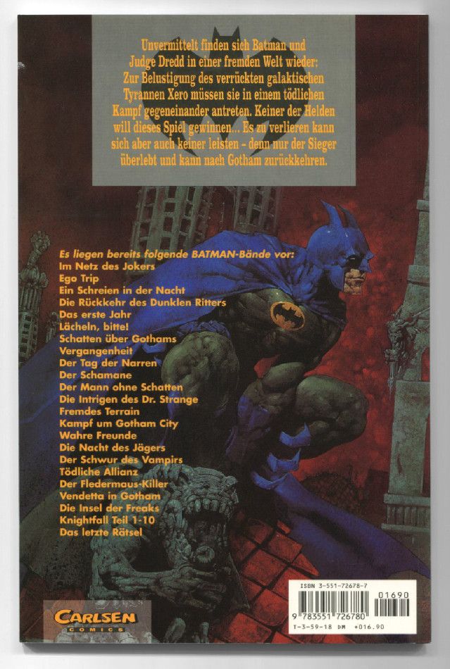 Batman • Judge Dredd »Das letzte Rätsel« (Carlsen, 1. Auflage 1997) Z. 1+