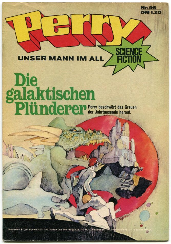 Perry 98 »Die galaktischen Plünderer« (Moewig 1974) Z. 1