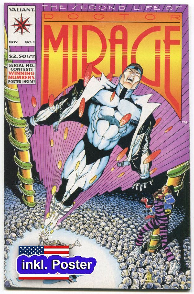 The Second Life of Doctor Mirage 1 »Darque Passage« (inkl. Poster, Valiant 1993) Z. 1+ The Second Life of Doctor Mirage 1 »Darque Passage« (inkl. Poster, Valiant 1993) Z. 1+