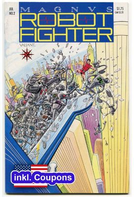 Magnus Robot Fighter 2 »Steel Nation (2/4): Soldier« (inkl. Coupons, Valiant 1991) Z. 0-1 Magnus Robot Fighter 2 »Steel Nation (2/4): Soldier« (inkl. Coupons, Valiant 1991) Z. 0-1