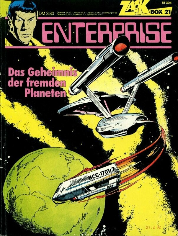 Enterprise (4) »Das Geheimnis der fremden Planeten« (Zack Box 21, Koralle 1976) Z. 1-2 Enterprise (4) »Das Geheimnis der fremden Planeten« (Zack Box 21, Koralle 1976) Z. 1-2