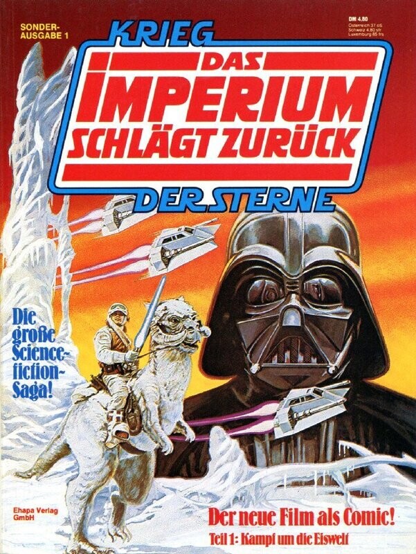 Krieg der Sterne »Das Imperium schlägt zurück (1/2)« (Ehapa 1980) Z. 1+
