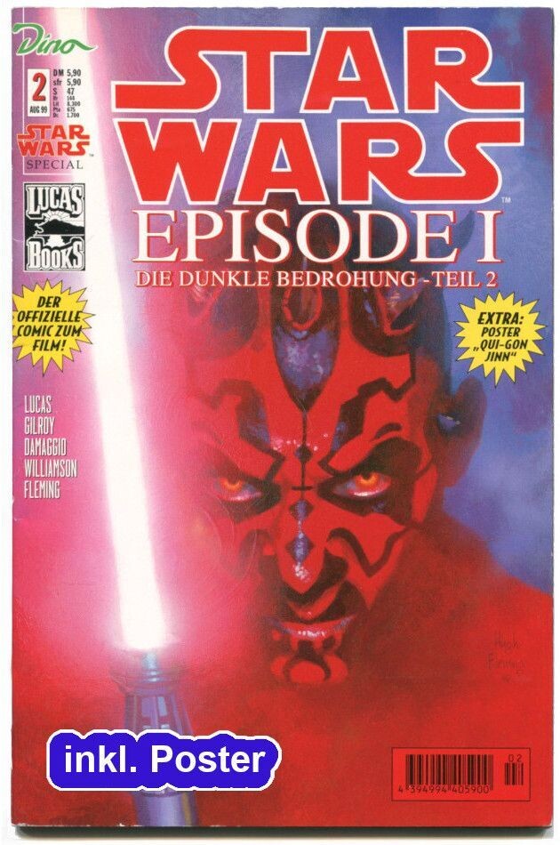 Star Wars »Episode 1: Die dunkle Bedrohung (2)« (inkl. Poster, Dino 1999) Z.1 Star Wars »Episode 1: Die dunkle Bedrohung (2)« (inkl. Poster, Dino 1999) Z.1