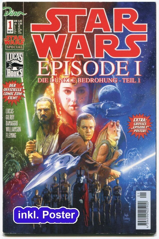 Star Wars »Episode 1: Die dunkle Bedrohung (1)« (inkl. Poster, Dino 1999) Z.1 Star Wars »Episode 1: Die dunkle Bedrohung (1)« (inkl. Poster, Dino 1999) Z.1