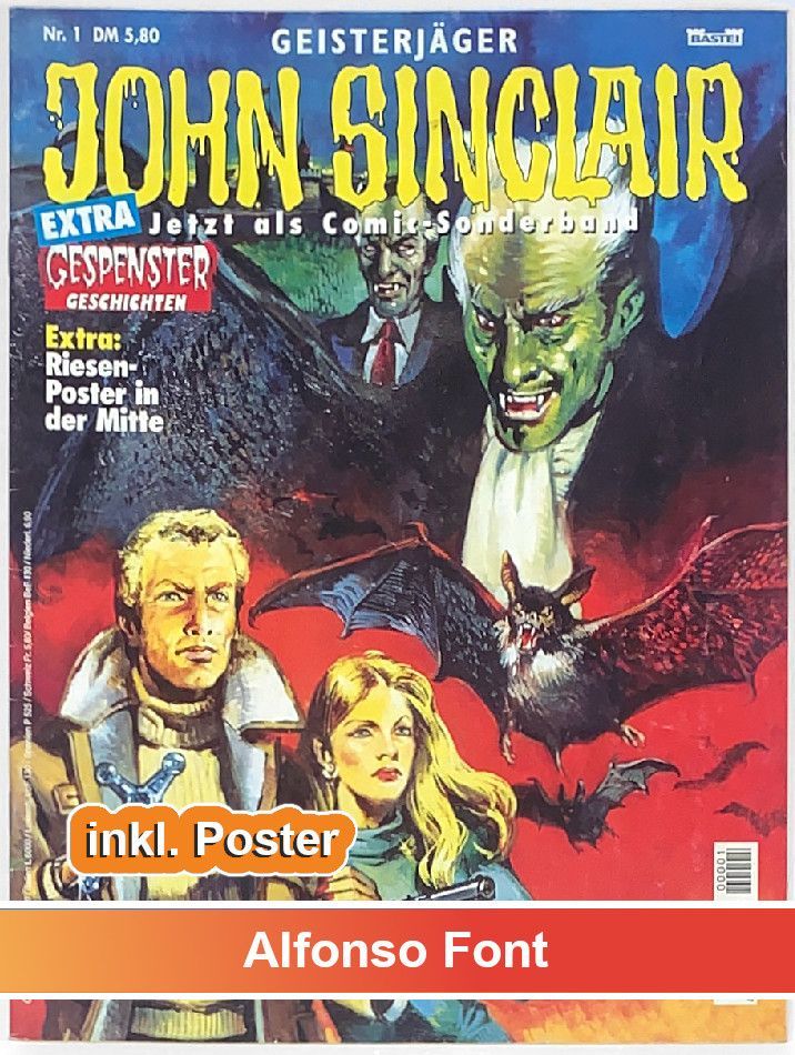 Geisterjäger John Sinclair 1 »Die Vampir-Sippe« (GbÜ inkl. Poster, Bastei 1999) Zust. 1+ Geisterjäger John Sinclair 1 »Die Vampir-Sippe« (GbÜ inkl. Poster, Bastei 1999) Zust. 1+