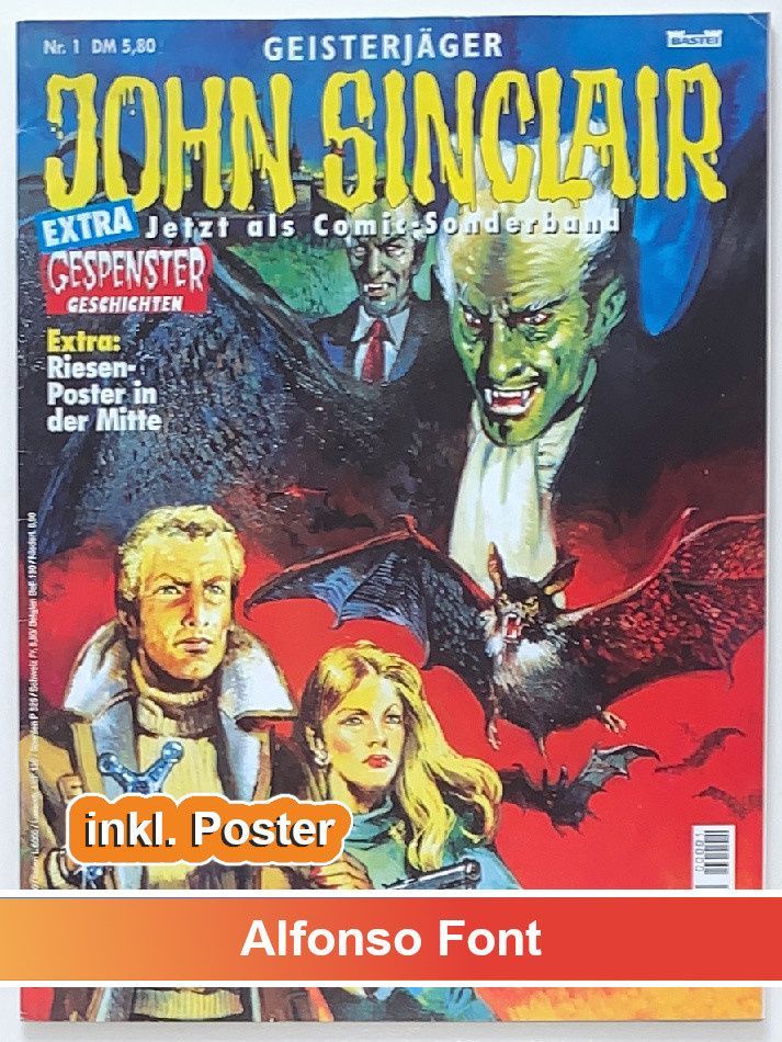 Geisterjäger John Sinclair 1 »Die Vampir-Sippe« (GbÜ inkl. Poster, Bastei 1999) Z.1