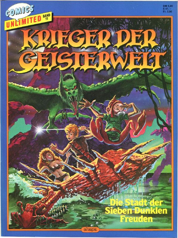 Krieger der Geisterwelt 1 »Die Stadt der Sieben Dunklen Freuden« (Comics Unlimited 11, Ehapa 1987) inkl. Werbeblatt • Z. 1+ Krieger der Geisterwelt 1 »Die Stadt der Sieben Dunklen Freuden« (Comics Unlimited 11, Ehapa 1987) inkl. Werbeblatt • Z. 1+