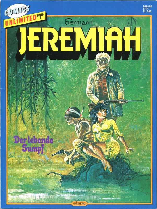 Jeremiah 8 »Der lebende Sumpf« (Comics Unlimited 1, Ehapa 1986) Z. 1+