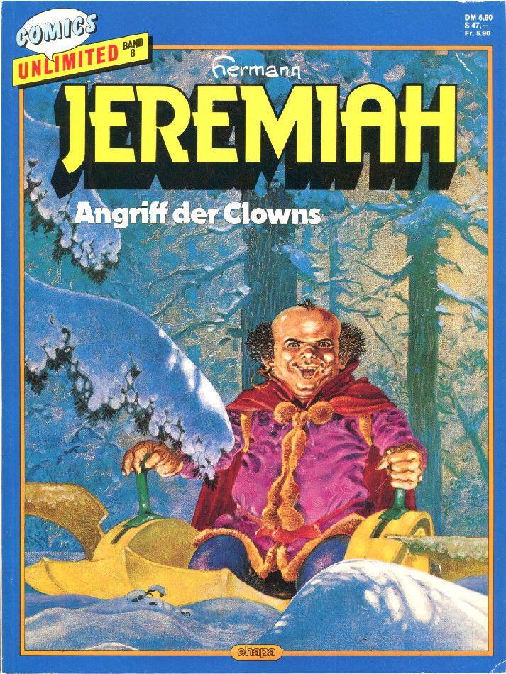 Jeremiah 9 »Angriff der Clowns« (Comics Unlimited 8, Ehapa 1987) Z. 1 Jeremiah 9 »Angriff der Clowns« (Comics Unlimited 8, Ehapa 1987) Z. 1