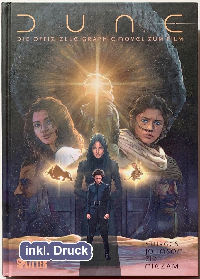 »Dune« Comic zum Film (limit. HC inkl. Druck, Splitter, 1. Auflage 2023) Zust. 0-1 »Dune« Comic zum Film (limit. HC inkl. Druck, Splitter, 1. Auflage 2023) Zust. 0-1