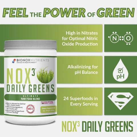 Bionox 3 Daily Greens, 24 superfoods en probiotica in 1 uniek product, 240 gram