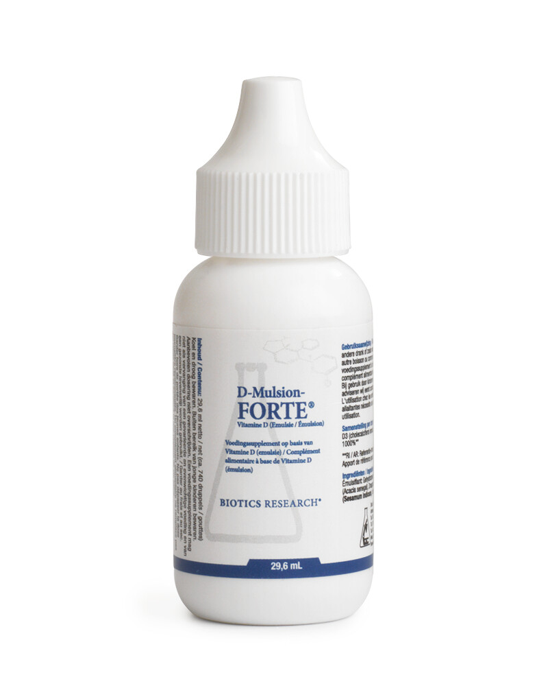 Biotics D Mulsion Forte , vit D3 10 mcg per druppel , 29,6 ml per fles