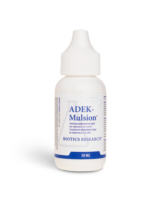 Biotics ADEK- Mulsion, Micro-emulsie van alle vetoplosbare vitamines Biotics ADEK- Mulsion, Micro-emulsie van alle vetoplosbare vitamines