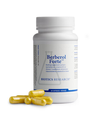 Biotics Berberol Forte, 60 caps. , Comlex van Berberine, chroom en Niacine (B3)
