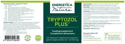 Biotics Tryptzol Plus , 120 vegacaps, L-Tryptofaan met cofactoren