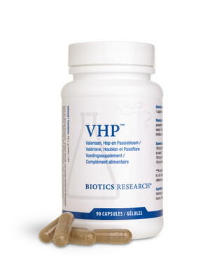 Biotics VHP, 90 caps , Mix van valeriaan, hop en passiebloem