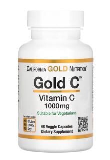 Vitamine C - 1000mg - 2000IU - 60 veggie caps - California Gold Nutrition