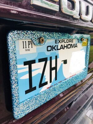 Glitter License Plate Frame