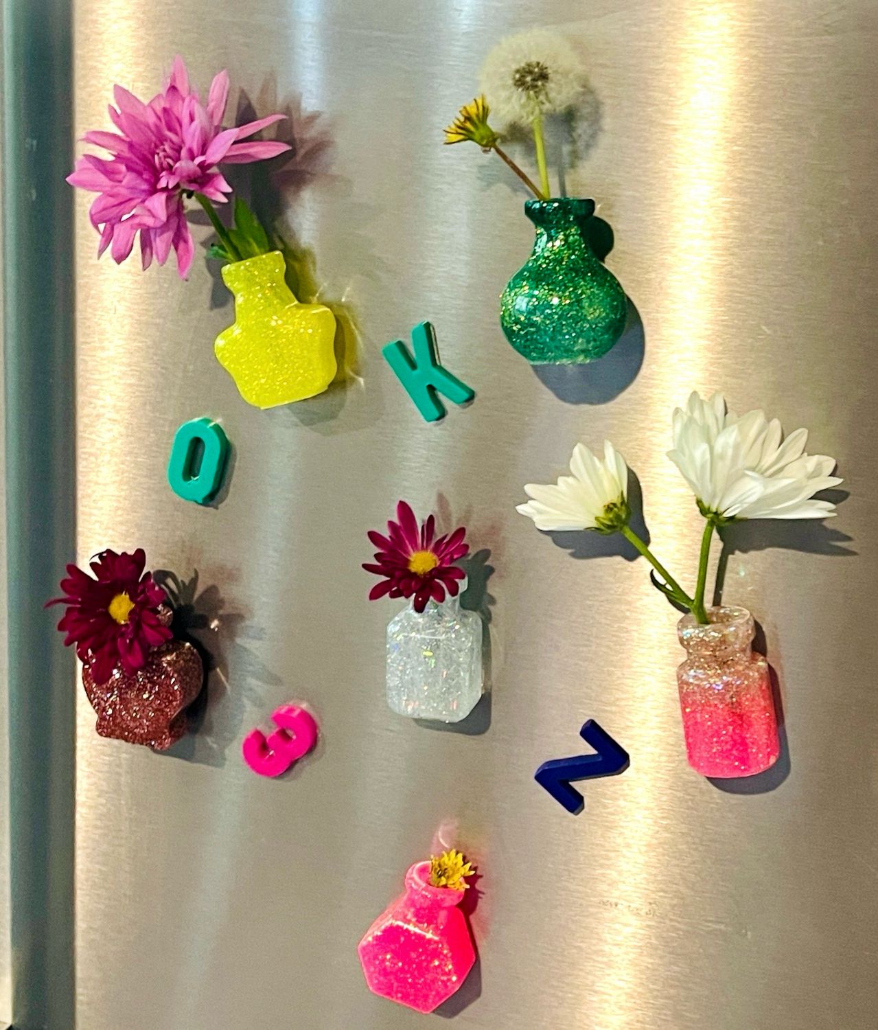 Mini Fridge Flower Vases