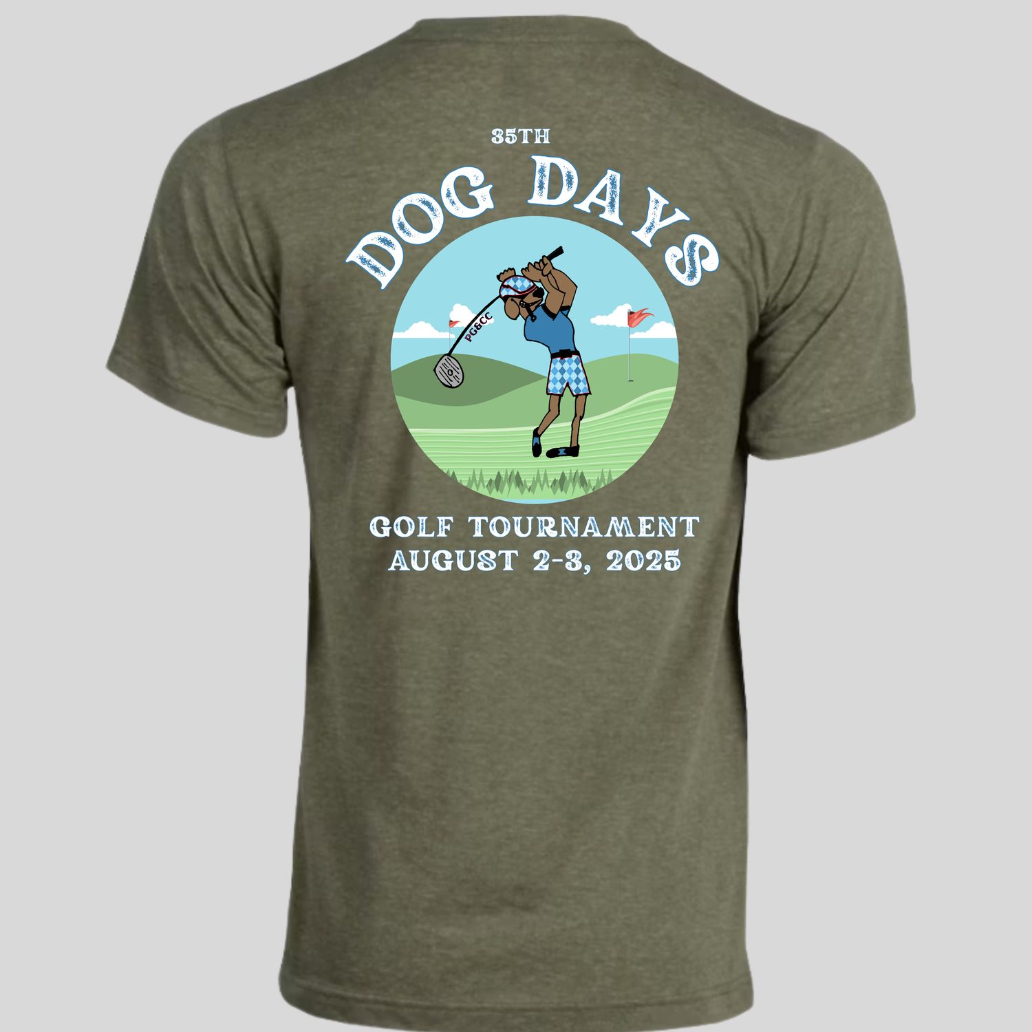 2025 Dog Days Golf Tournament Official Fundraiser T-Shirt
