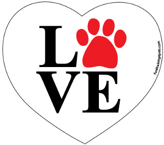 Love Paw Heart Magnet