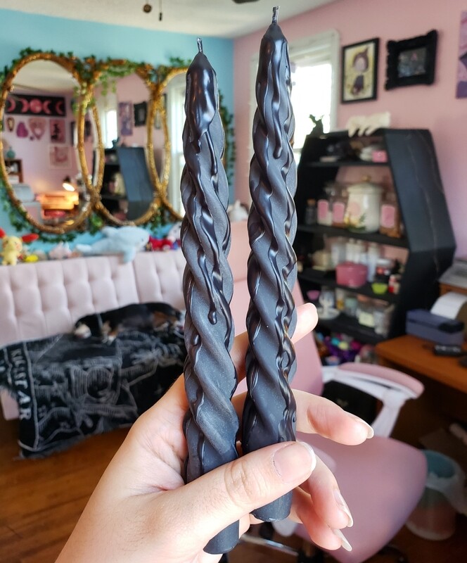 2 Pack Unicorn Horn Candlesticks (small spiral)