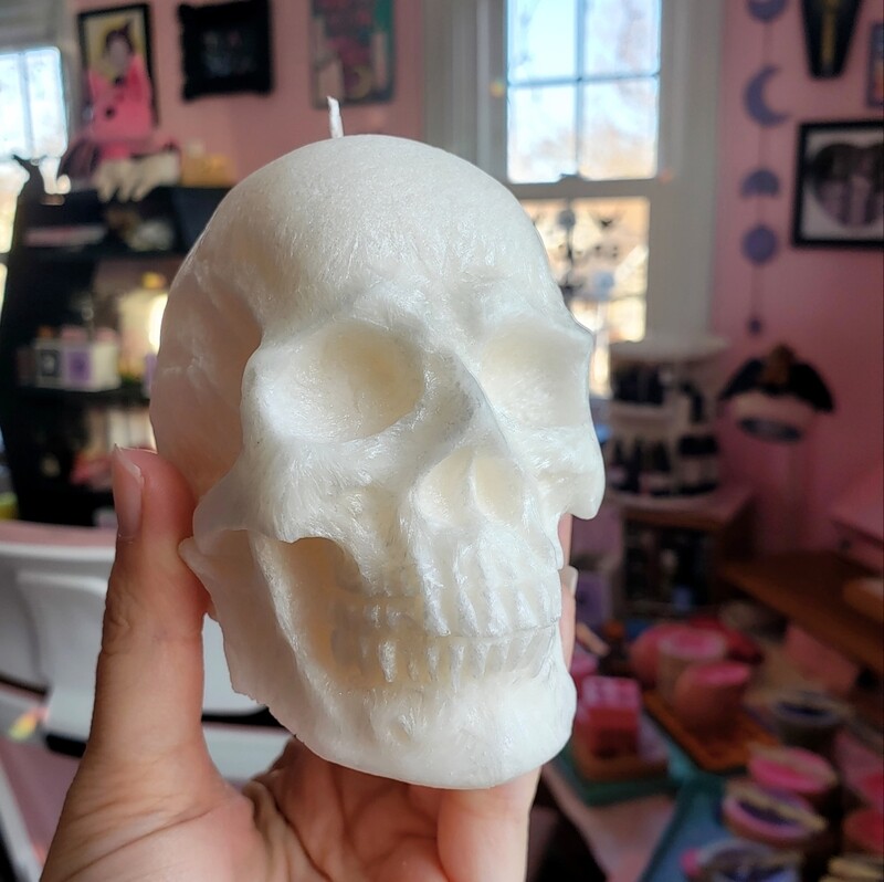 Crystal Skull Candle