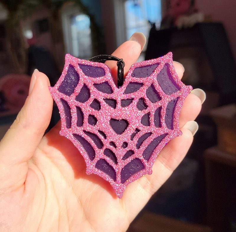 Spider Web Heart Car Freshie