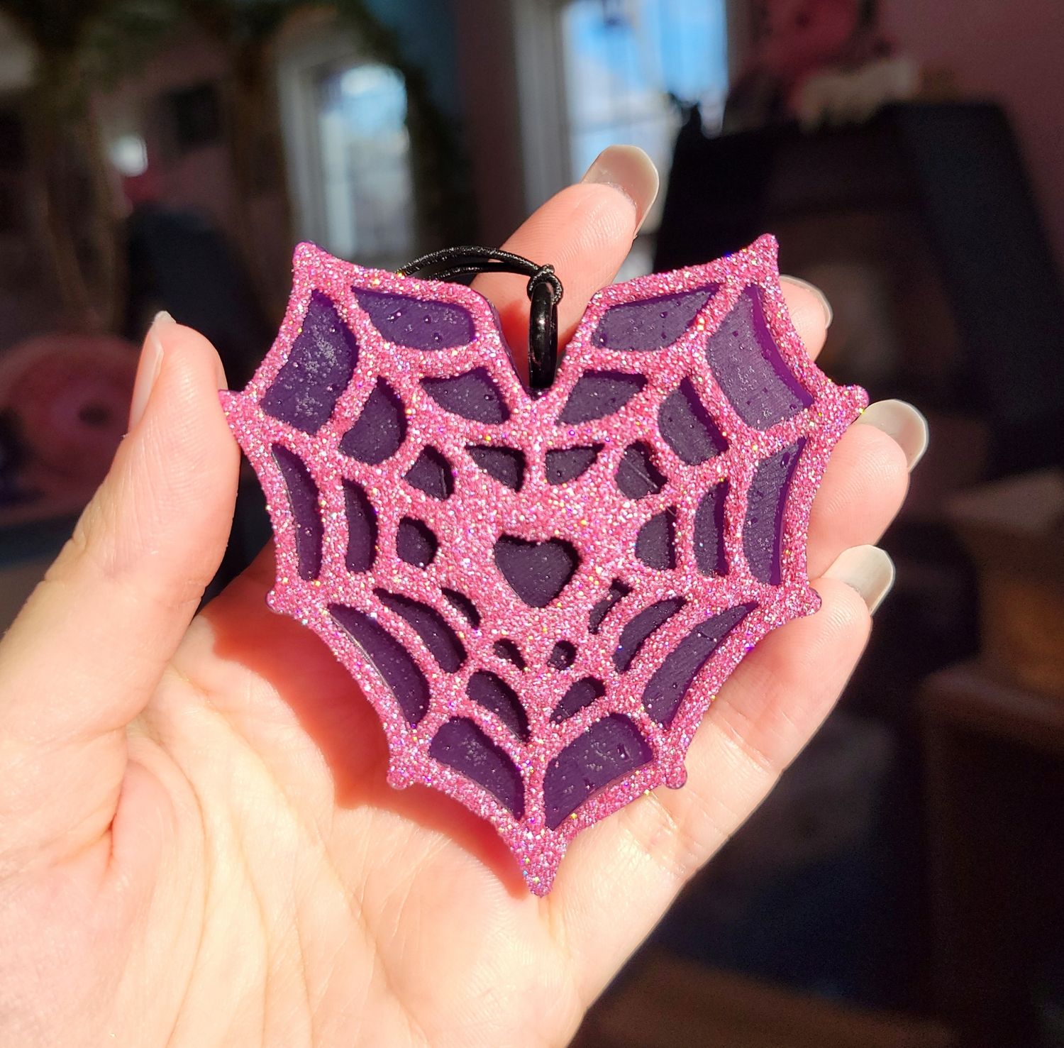 Spider Web Heart Car Freshie