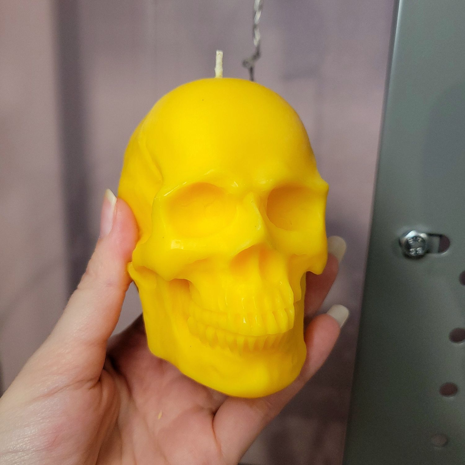 Lemon Sugar Cookie Scented Skull Candle