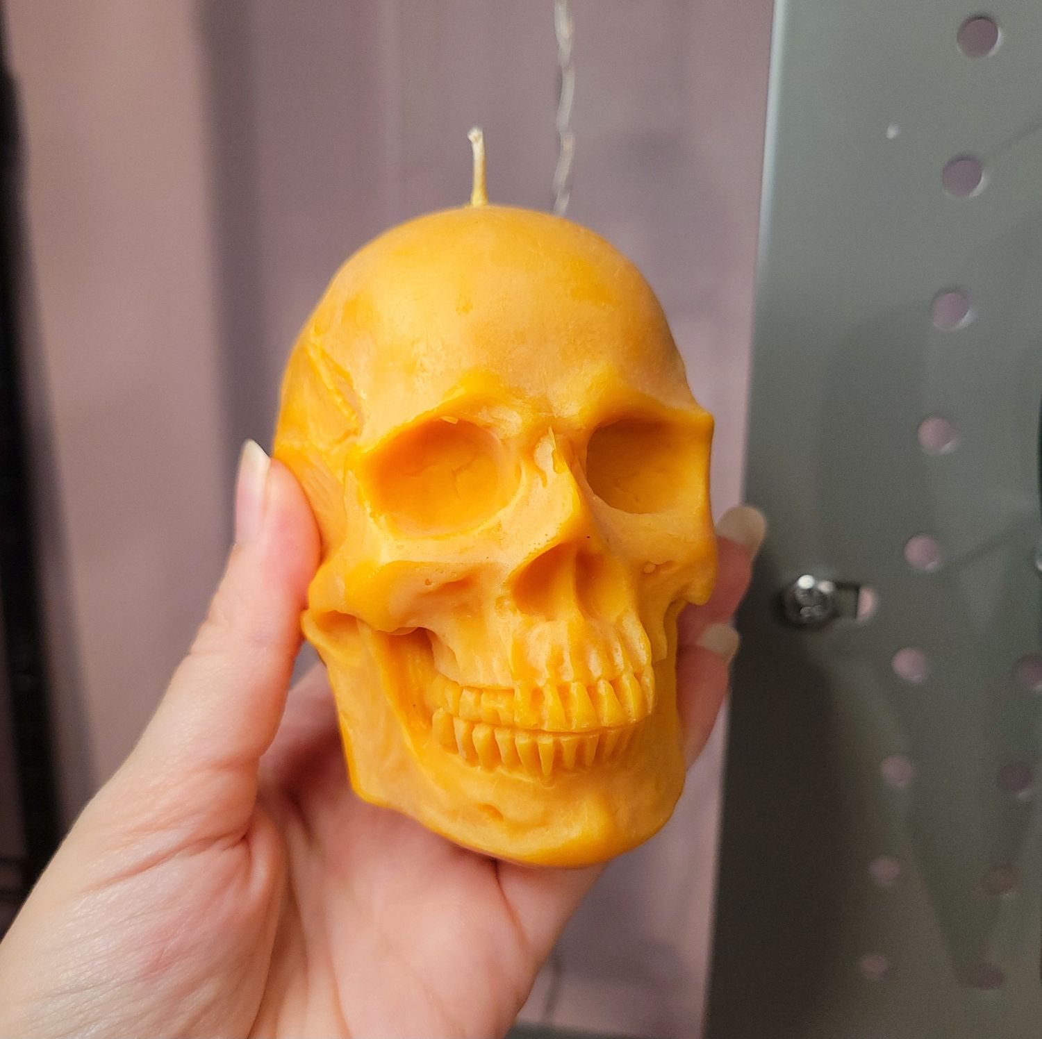 Harvest Moon Scented Skull Candle
