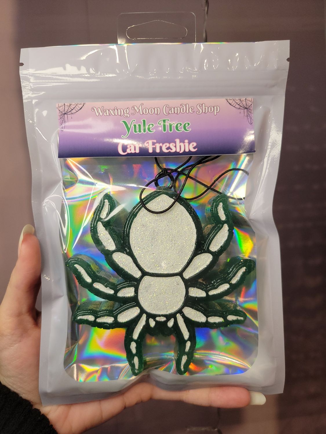 Yule Tree Spider Car Freshie