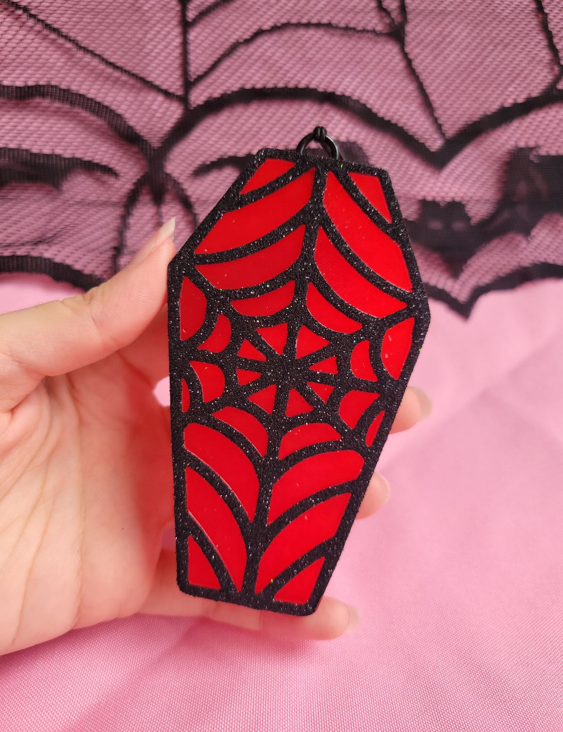 Spiderweb Coffin Car Freshie Spiderweb Coffin Car Freshie
