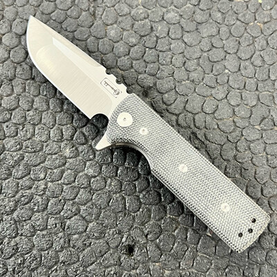 Chaves T.A.K.- Black Micarta, Belt Finish, Drop Point Chaves T.A.K.- Black Micarta, Belt Finish, Drop Point