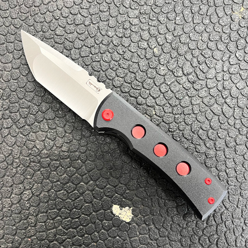 CHAVES KICKSTOP 229 G10 TANTO CUSTOM RED 3 HOLE CHAVES KICKSTOP 229 G10 TANTO CUSTOM RED 3 HOLE