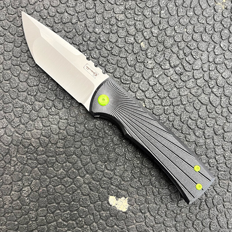 CHAVES KICKSTOP 229 G10 TANTO CUSTOM GREEN STARBURST