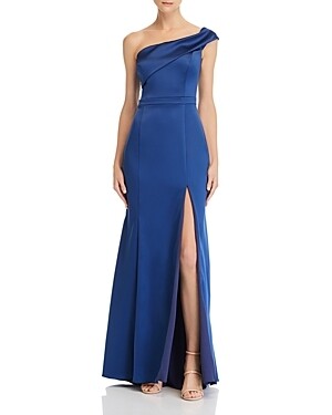 Aqua One-Shoulder Satin Gown Size 12 Aqua One-Shoulder Satin Gown Size 12