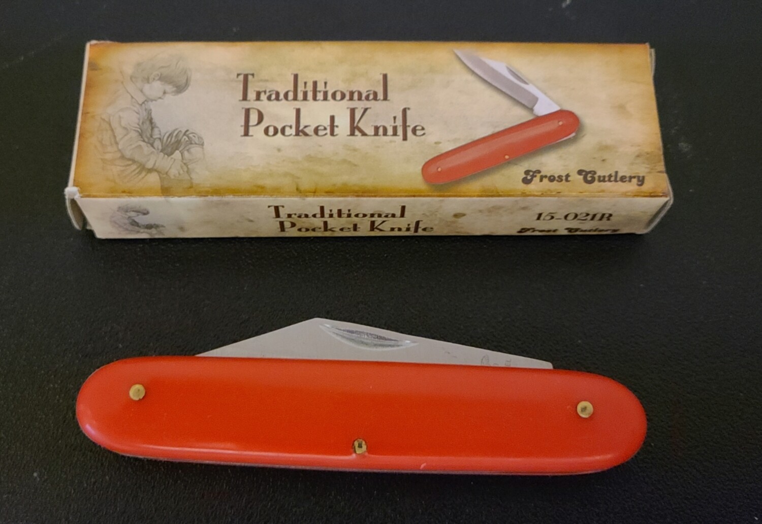 Frost Cutlery Traditional Pocket Knife 3" Closed Red