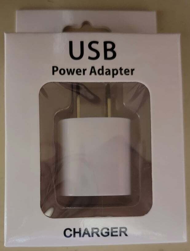 USB-A WALL Power Adapter Block White