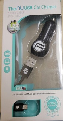 Micro-USB Cord and Car Power Adapter set