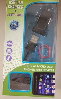 Micro-USB Car Power Adapter Set with Changeable bands