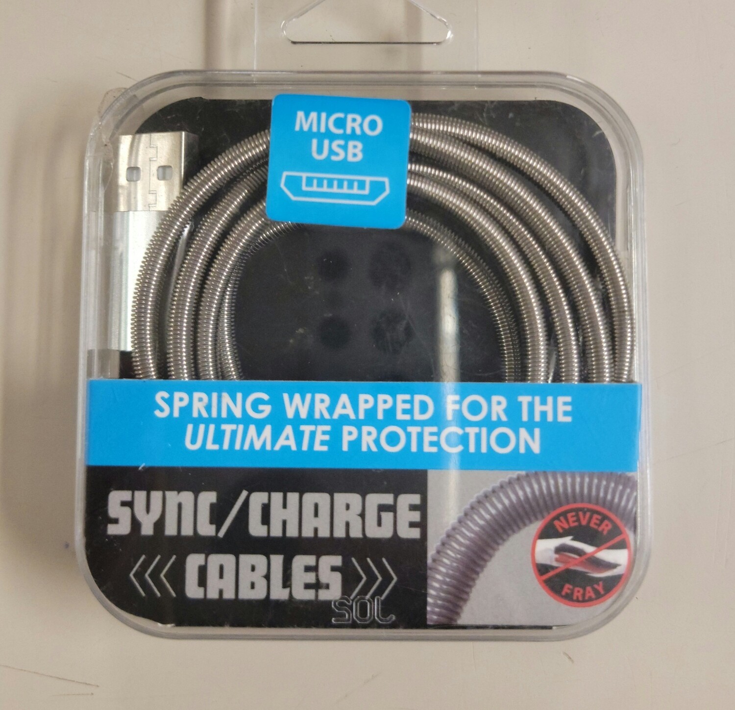 Micro-USB 3 Foot Metal cable